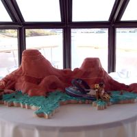 Lake Powell Wedding Cake This was for a wedding on a yacht at Lake Powell. The scenery was where he proposed and the boat he proposed on. This was super fun for me...