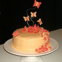 Tiger Lillies And Butterflies I love doing the monochromatic cakes. They are so simple and pretty!