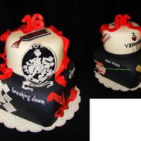 Team Edward Cake This cake was so much fun for me. This girl was so Twilight crazed, my daughter is as well, so I borrowed her books and copied the covers...