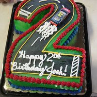 Josh's 2Nd Birthday! I can't believe my youngest isn't a baby anymore! Since he loves cars, I thought I make him a racetrack. It also reminds me of...