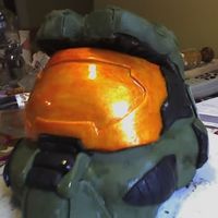 Halo 3 Cake We made a Halo 3 Helmet cake for my boyfriend's birthday... he LOVED it. I wish I'd had more time to re-do the top of the helmet...