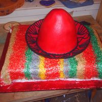 Sombrero And Sarape Cake This cake was for a 40th birthday the sombrero was made using the wilton instruction guide.