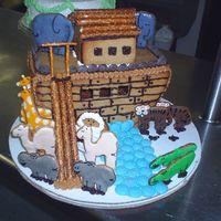 Noahs Ark This was my entry for my school competion all made out of ginger bread with royal icing. and chocolate.