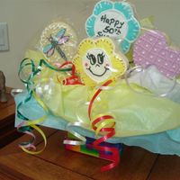 Cookie Bouquet Sugar cookies decorated with royal icing.