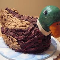 Mallard Duck The body of this duck is cake. The head and the tail are RCT.