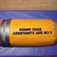 Pencil Cake This cake is nine 9" rounds cut in half. It was about 2 feet long when finished. Buttercream with fondant accents. Inspired by cakes...