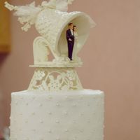Vintage Wedding Cake And Topper This is the top of a wedding cake I did a couple of weeks ago. The bride wanted something traditional covered in pearls, and the topper was...