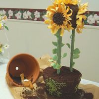 Sunflower Bridal Shower Cake The bride chose sunflowers for her wedding so I did this for the shower. It is from one of Anna Marburg's books. The cake was a triple...