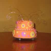 My First Cake This Birthday Cake is my first attempt with Fondant. I don't think I did to bad : )