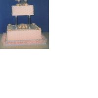 Dummy Cake Dummy Cake. The board has lights and the flower cluster has lights. They are made out of royal icing.. Also my first basket weave.