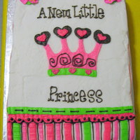 Princess Baby Shower Made this for a friend. Her 4th child but 1st girl. Was inspired by a napkin.