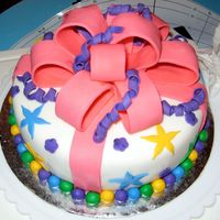 Happy Birthday I made this cake for my mother in-laws birthday. it is all fondant with some mint icing filling for the holiday season.