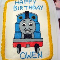Thomas Cake I made this cake for my son's 2nd birthday in February. He loved it and still does. He is beside me now and keeps talking about it....