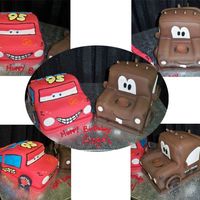 Disney Cars this is the first time we (me and another decorator) have ever done cakes like this before. It was hard, fun (kinda) and we were very happy...