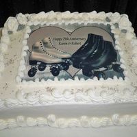 Anniversary Skates the couple met in a skating rink 25 years ago and that is where they are having their party :)