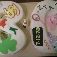 30Th Birthday This cake was done for a girls 30th birthday and the slew of things on there are important markers of accomplishments/stages in her life....