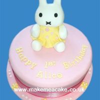Miffy Single tier sponge cake with fondant icing.
