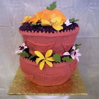 Flower Pot - All Edible Edible down to the cookie dirt with popcorn pieces to resemble potting mix.