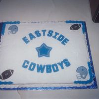 Homecoming Cake This cake was created for a children's football team for homecoming. The team's colors matched the Cowboys...Unfortunately, there...