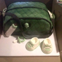 Diaper Bag Diaper bag cake with chocolate accessories