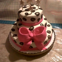 Leopard Cake Red velvet cake covered and filled with cream cheese icing and fondant