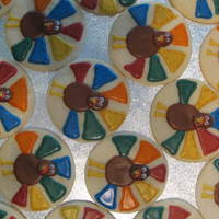 Turkeys For School My first attempt at decorating cookies. Did these last night at 0200. They definitely looked better with sleepy eyes and dim light....