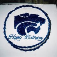 K-State Cake This was a hard one to do for a die hard KU fan, but ya gotta do!! Just buttercream on a chocolate cake! I actually enjoy doing K-State, I...