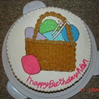 Knitting Cake For My Grandmother I made this knitting cake for my grandmother. It is a chocolate cake with peanut butter cup filling and buttercream frosting. I used tip 3...