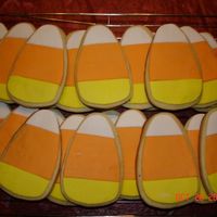 Candy Corn Cookies NFSC with fondant decorations