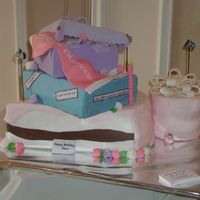 40Th Birthday Cake This is a cake I tempted to make like a photo I saw from awlscarI did not do her justicefondat cake with presents stacked on top