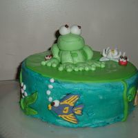 Frog On A Lillypad My first attempt at making fondant animals. Not for a special occasion, just for fun.I love frogs and wanted to experiment with some...