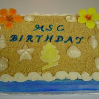 Luao BC icing, vanilla cookies sand , white chocolate shells.