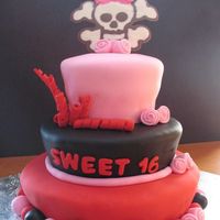 Sweet 16 My first cake in ages!!! This one was for my niece so I took the opportunity to practice a few things...This was my first time doing 3...