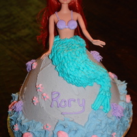 Little Mermaid Ariel 3D Doll Cake Used the Wilton Wonder Mold with a full size Ariel doll.