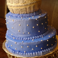 Star Wars Death Star Birthday Cake My 7yo wanted a Death Star Birthday cake atop two different sized blue levels of cake. So specific I had to oblige. This was my first time...