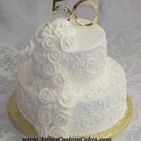 50Th Anniversary Inspired by another CCer, although I don't remember who so I can't give the deserved credit...sorry! Buttercream with royal icing...