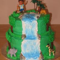 Go Diego Go Waterfall For my son's 2nd Birthday. He's obsessed with Diego. I borrowed the idea from here, and it turned out fairly well. Chocolate and...