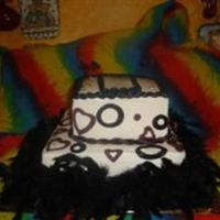 Alot Of First For Me BC icing, Fondant decorations, Yellow Cake, with Chocolate Filling.