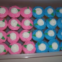 Rosette Cupcakes This is the first cupcakes that I have ever tryed to sell. They done pretty good for the first time. The cake is a butter cake mix and the...