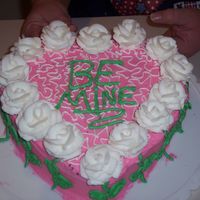 Valentine Heart Cake This was the first heart cake I have done. I was very pleased with it. The only thing I do not like is the green for the letters. I was...