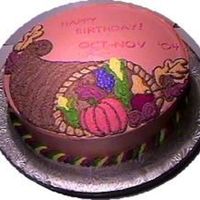 Employee Birthday Cake I did this for the October and November Birthday celebration where I work.