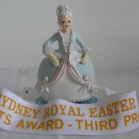 Mini Princess Cake made for Sydney Royal Easter show novice mini cake 3rd prize. Fondant cover and decorated plus gumpaste decorations