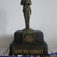 Anzac Day Cake This was made for Sydney's Royal Easter Show .....Novice section 1st prize Special Occasion cakeSoldier and plaques are gumpaste and...