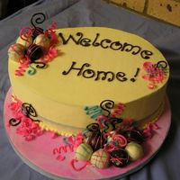 Welcome_Home.jpg this was a last minute order (2 days notice)....WASC filled with mixed berries and belgium cream, frosted and decorated with cake balls and...