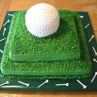 Golf Ball Cake Bride wanted this cake for the Rehearsal Dinner. She said the wedding was "all about her" (as it should be - hee, hee!) but she...