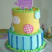 Baby Shower Baby Shower cake done in buttercream...cookie on top decorated with royal icing