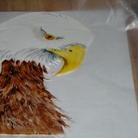 Fondant Eagle Painted on fondant