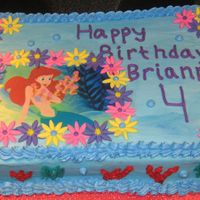 Img_1123_2.jpg buttercream with fondant accents with edible image of little mermaid.