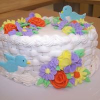 Wilton Class 2 My first basketweave cake. I thought it turned out nice.
