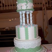 Garden Wedding Theme I placed third in the Advanced Divison of a local cake competition. Dummy cakes 10", 8". 6". Fondant and royal icing. I used...